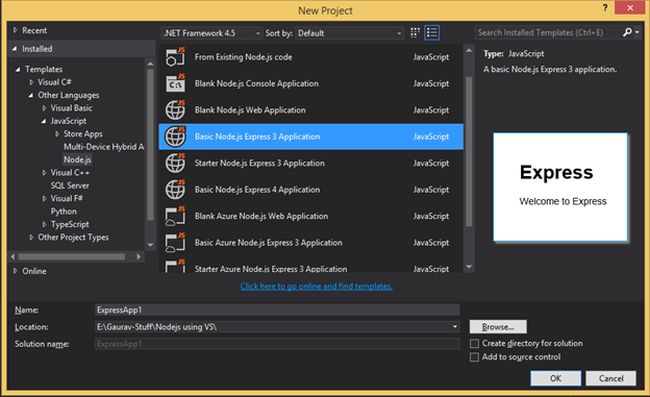 Node js Express 3 application